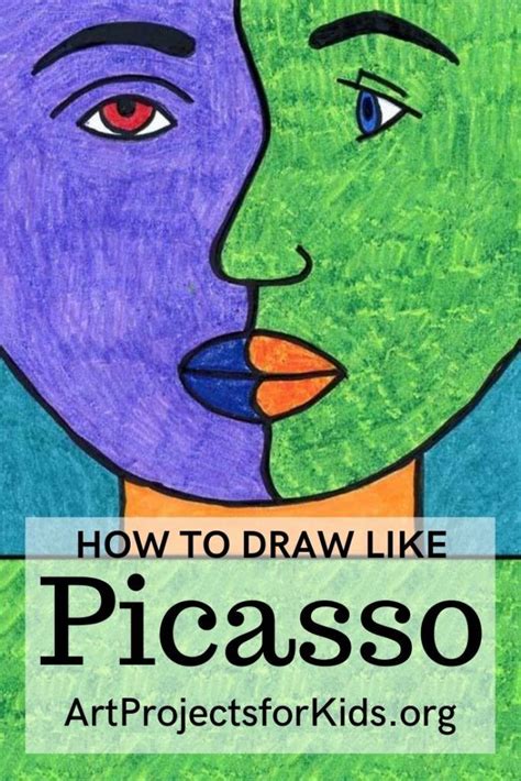 Easy Picasso Art Project Tutorial Video and Picasso Coloring Page | Picasso art, Kids art ...