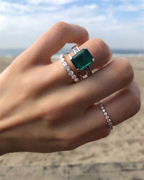 Vintage 4.58ct Emerald Engagement ring - Good Stone Inc | Green ...