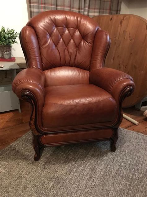 Italian Leather Armchair. | in Chesterfield, Derbyshire | Gumtree