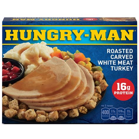 Hungry-Man Roasted Turkey Breast Frozen Dinner, 16 oz (Frozen ...