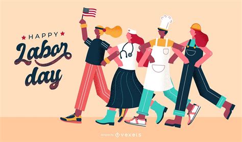 Happy Labor Day Illustration Vector Download