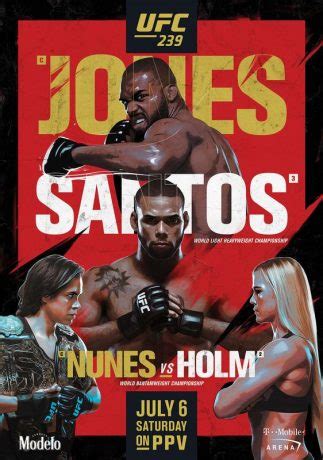 UFC 239 Jon Jones vs. Thiago Santos Poster - prints4u