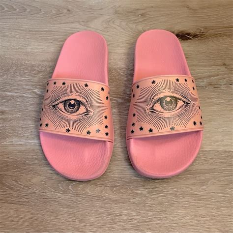Gucci | Shoes | Gucci Garden Eye Pool Slides Sandals Pink | Poshmark