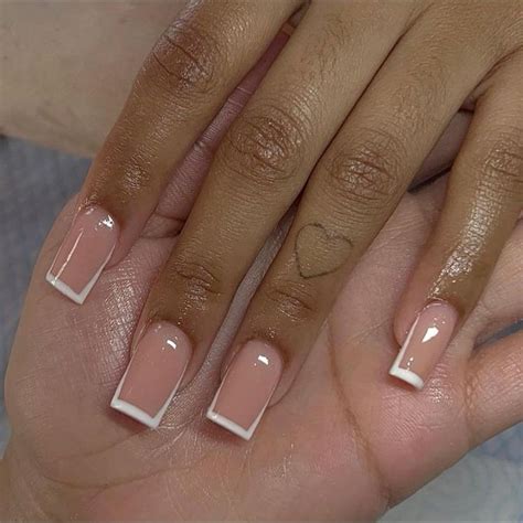 French Tip | Gel nails, Simple nails, Pink acrylic nails