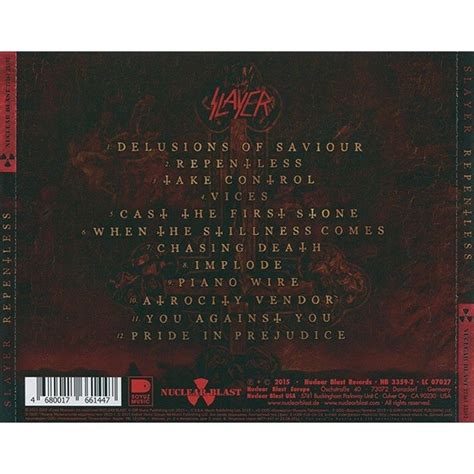 Repentless by Slayer, CD with techtone11 - Ref:117705930