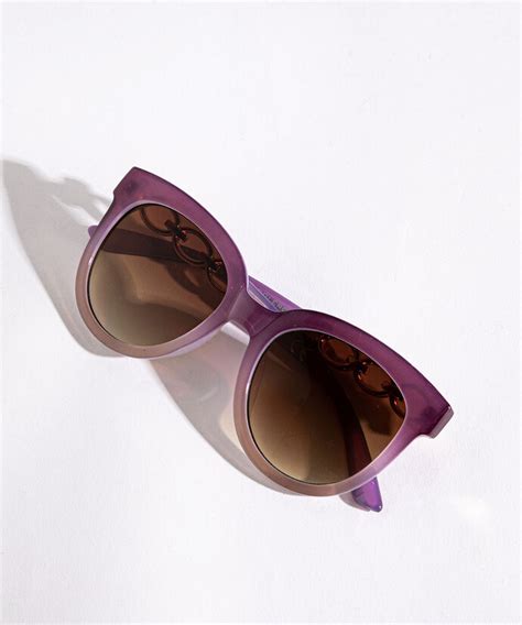 Round Purple Ombre Framed Sunglasses | Rickis