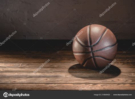 Basketball Ball Wooden Brown Floor Stock Photo by ©KostyaKlimenko 210849420