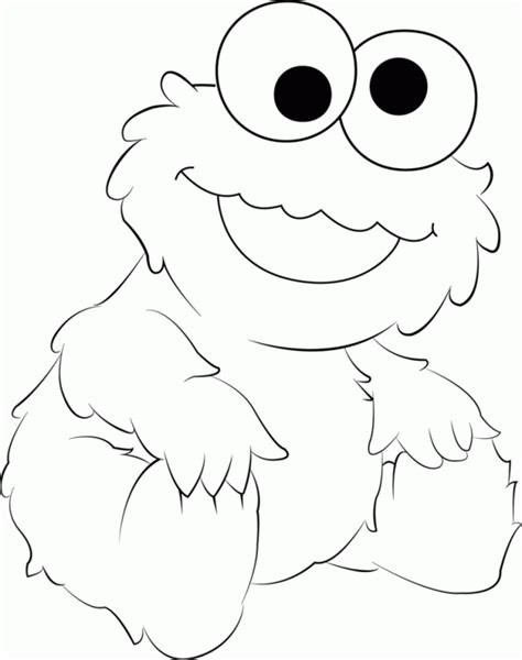 Printable Coloring Pages Of The Cookie Monster - Coloring Home