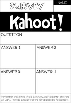 KAHOOT Template (Student Created Assessment) by The London Teacher