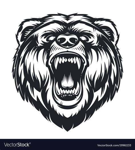 Roaring bear Royalty Free Vector Image - VectorStock , #spon, #Royalty, #bear, #Roaring, #Free # ...