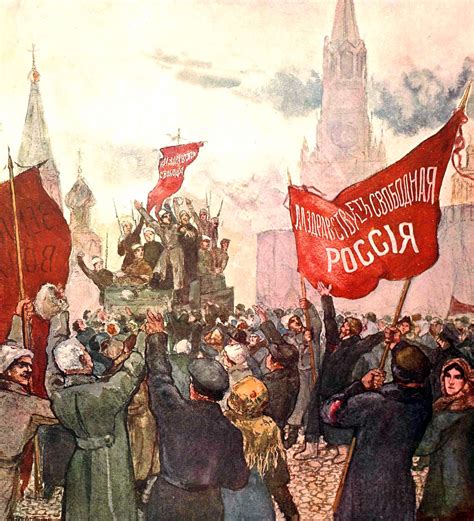 Russian Bolshevik workers demonstrating outside the Kremlin, Moscow | Politische kunst ...
