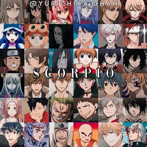 Scorpio Anime Characters of the decade Check it out now | Website Pinerest