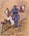 A Soldier using flags to send coded messages - Jean Lefort - WikiGallery.org, the largest ...