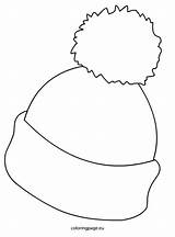 Winter Hat Coloring Sheet Pages sketch template