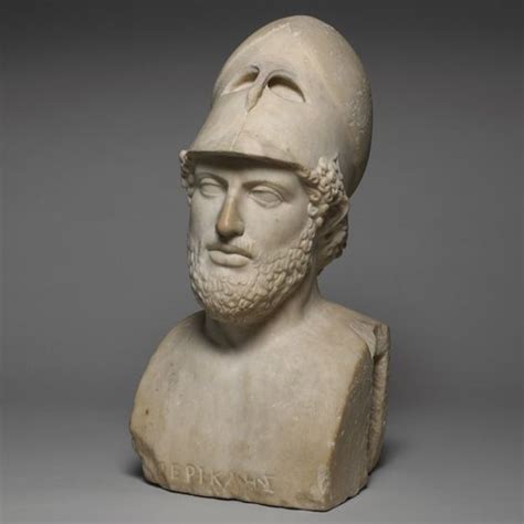 Marble portrait bust of Pericles. Roman copy of a Greek original ...