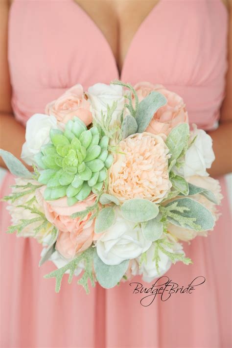 Mint Wedding Themes, Peach Wedding Colors, Bridal Wedding Flowers ...