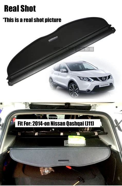 Accessories Fit For nissan qashqai 2014 2016 cargo blind cover parcel shelf shade trunk liner ...