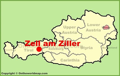 Zell am Ziller location on the Austria Map