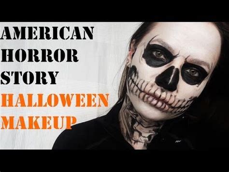 American horror story, Tate Langdon skull Halloween makeup tutorial - YouTube | Halloween makeup ...