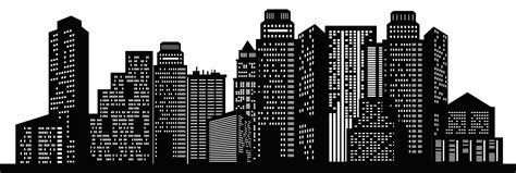 Silhouette Cityscape PNG High-Quality Image