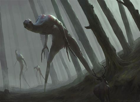 Forest Walkers, Jesse Keisala | Dark fantasy art, Scary art, Creature ...