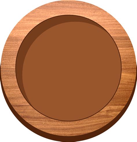 Game Button Wooden Round With Hole 10977982 PNG