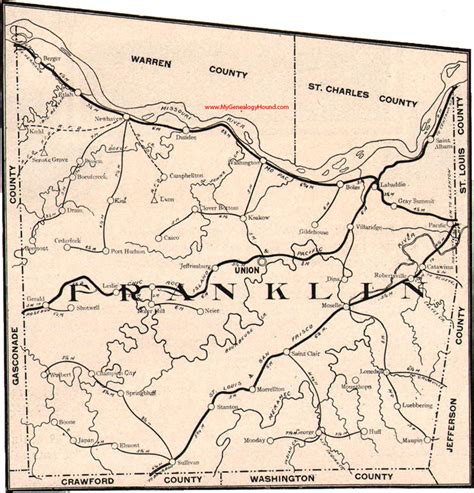 Franklin County, Missouri 1904 Map