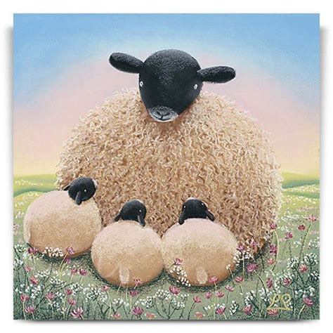 Motherly Love - Sheep Art (Print) | Sheep art, Abstract animal art, Sheep