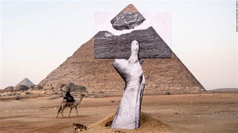 Artist JR's optical illusion blows the top off the Great Pyramid - CNN Style