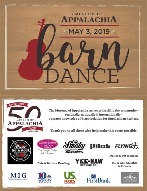 Barn Dance 2019 - Invitation - Original file - The Museum Of Appalachia