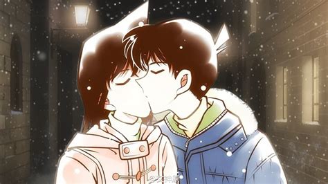 Ran Shinichi Kiss | Ran and shinichi, Detective conan wallpapers, Detective conan