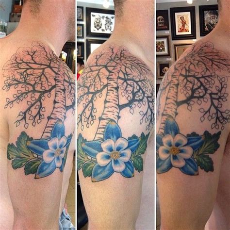 colorado columbine flower tattoo - Debera Mangum