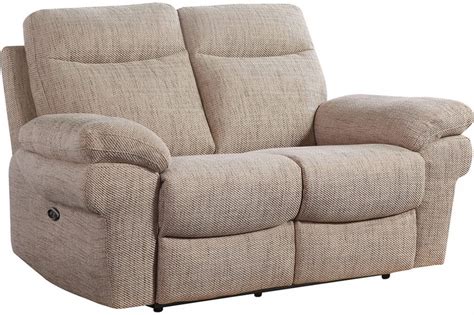 Tanya Beige Fabric Electric Recliner 2 Seater Sofa | FurnitureInstore