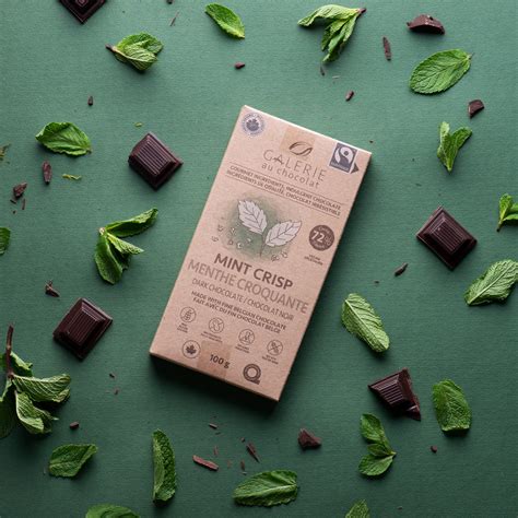 Fairtrade – Dark Chocolate Mint Crisp – Galerie au Chocolat