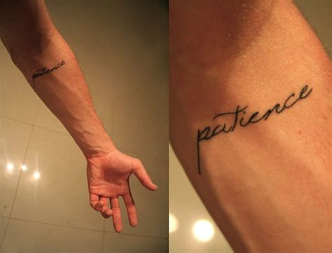 Patience | Tattoo font for men, Wrist tattoos for guys, Hand tattoos ...