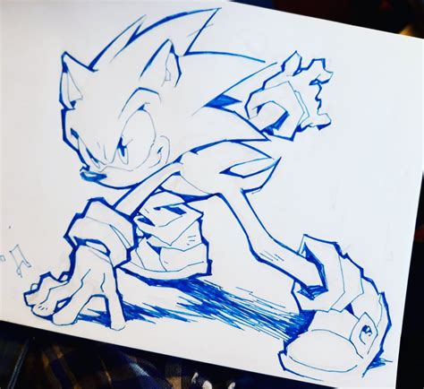 [Fan Art] Just wanted to share a quick Sonic Sketch i made a while ago! (Insta: @henryp39 ...