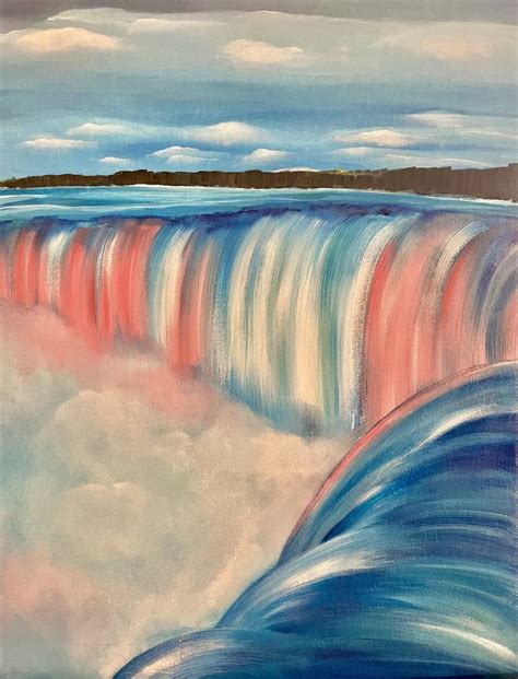 Niagara Falls Painting by Shuqi Zhu | Saatchi Art