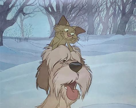 Original Production Animation Cel of Colonel and Sergeant Tibbs from One Hundred and One Dalmatians