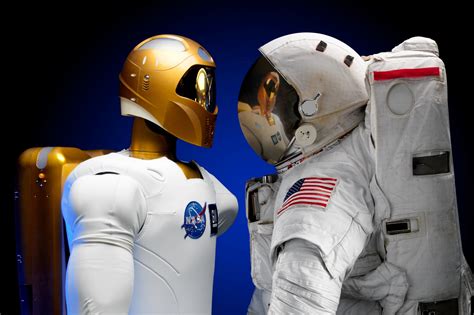 Astronaut And Robonaut Shake Hands Free Stock Photo - Public Domain ...