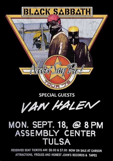 Van Halen 1978 Tulsa | Black sabbath, Concert posters, Vintage concert ...