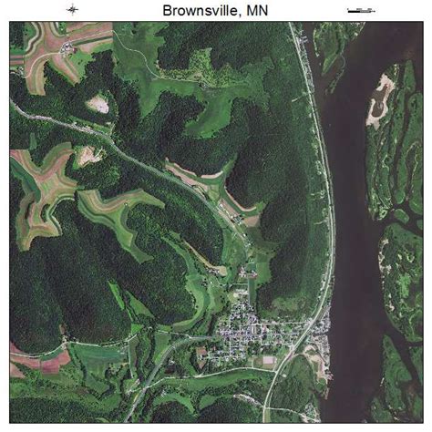 Aerial Photography Map of Brownsville, MN Minnesota