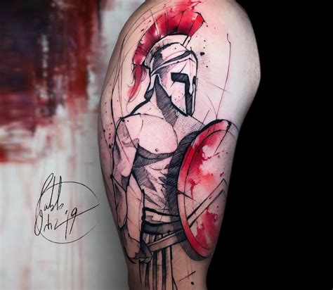 Spartan warrior tattoo by Pablo Ortiz | Photo 29075