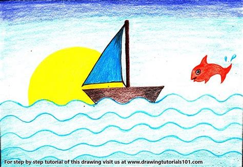 Simple Boat for Kids | Boat drawing simple, Drawing pictures for kids, Boat drawing