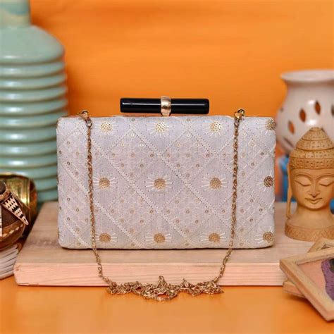 White Party Clutch For Girls - Everlasting Memories