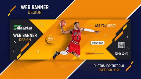 Free Psd || Sports Web Banner Ad Design in Adobe Photoshop - YouTube