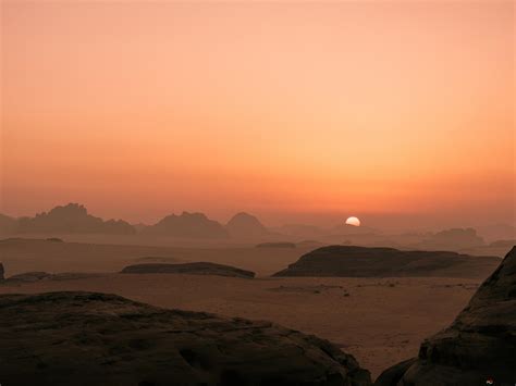 Beautiful nature desert sunset evening 4K wallpaper download