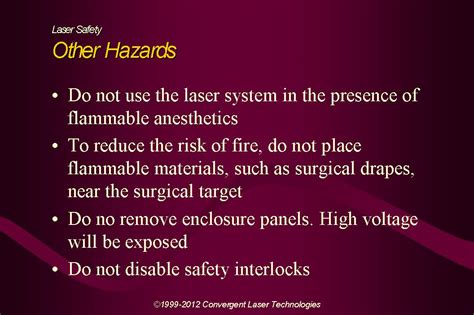 Laser Theory & Laser Safety - Convergent Laser Technologies