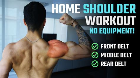 How To Grow Bigger Shoulders At Home (NO WEIGHTS WORKOUT) - YouTube