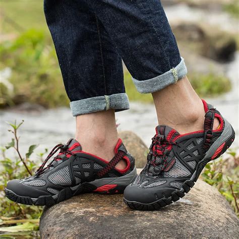 Breathable Quick dry Shoes Upstream Outdoor Climbing Hiking Shoes Slip Fishing Sports Shoes For ...