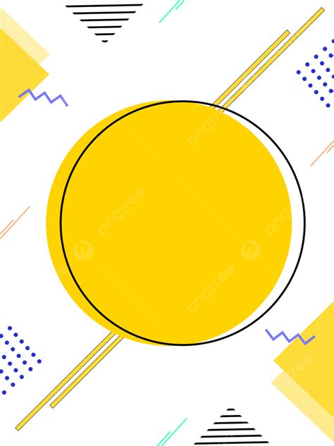 Creative Minimalist Yellow Round Memphis Background Wallpaper Image For Free Download - Pngtree